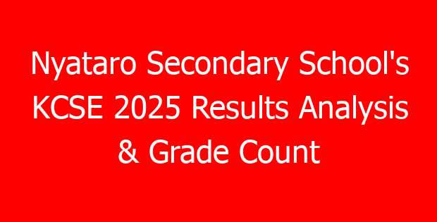 Nyataro Secondary School’s KCSE 2025 Results Analysis & Grade Count