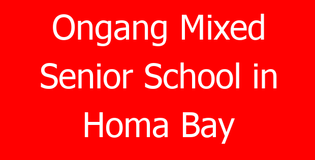 Ongang Mixed Senior School in Homa Bay