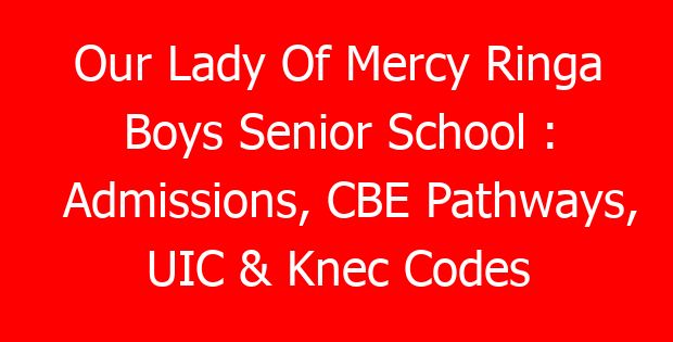 Our Lady Of Mercy Ringa Boys Senior School : Admissions, CBE Pathways, UIC & Knec Codes