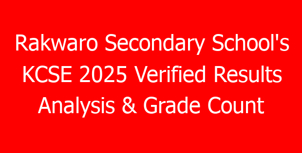 Rakwaro Secondary School’s KCSE 2025 Verified Results Analysis & Grade Count