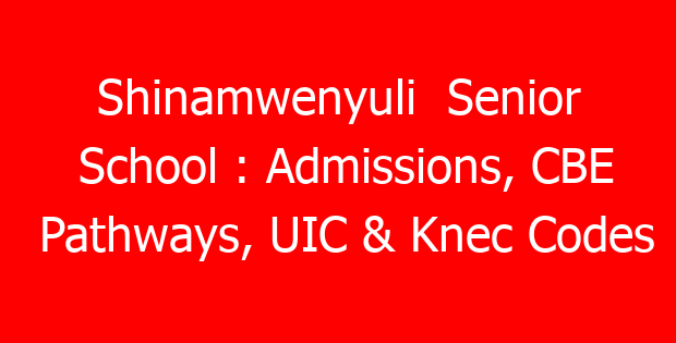 Shinamwenyuli Senior School : Admissions, CBE Pathways, UIC & Knec Codes