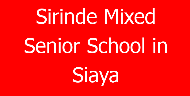 Sirinde Mixed Senior School in Siaya