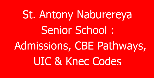 St. Antony Naburereya Senior School : Admissions, CBE Pathways, UIC & Knec Codes