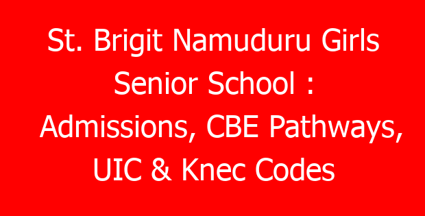 St. Brigit Namuduru Girls Senior School : Admissions, CBE Pathways, UIC & Knec Codes