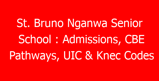 St. Bruno Nganwa Senior School : Admissions, CBE Pathways, UIC & Knec Codes