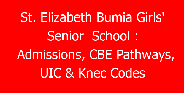 St. Elizabeth Bumia Girls’ Senior  School : Admissions, CBE Pathways, UIC & Knec Codes