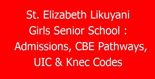 St. Elizabeth Likuyani Girls Senior School : Admissions, CBE Pathways, UIC & Knec Codes
