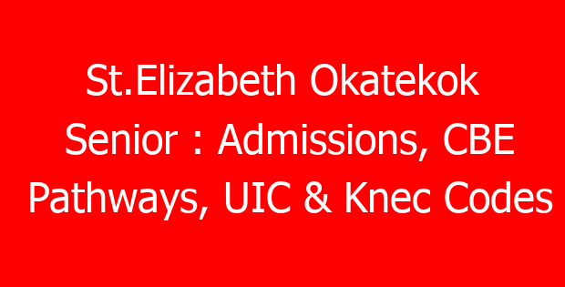 St.Elizabeth Okatekok Senior : Admissions, CBE Pathways, UIC & Knec Codes