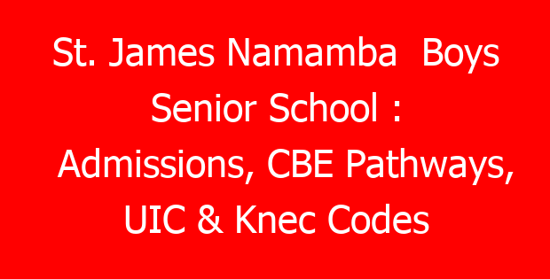 St. James Namamba Boys Senior School : Admissions, CBE Pathways, UIC & Knec Codes