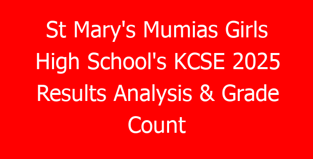 St Mary’s Mumias Girls High School’s KCSE 2025 Results Analysis & Grade Count