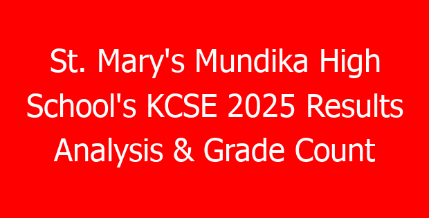 St. Mary’s Mundika High School’s KCSE 2025 Results Analysis & Grade Count