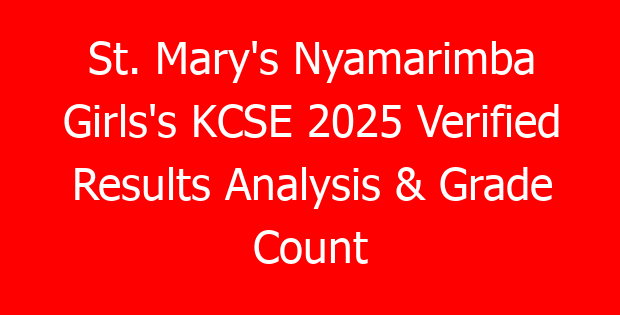St. Mary’s Nyamarimba Girls’s KCSE 2025 Verified Results Analysis & Grade Count