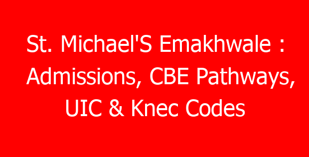St. Michael’S Emakhwale : Admissions, CBE Pathways, UIC & Knec Codes