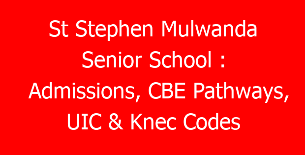 St Stephen Mulwanda Senior School : Admissions, CBE Pathways, UIC & Knec Codes