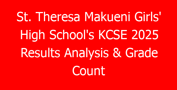 St. Theresa Makueni Girls’ High School’s KCSE 2025 Results Analysis & Grade Count