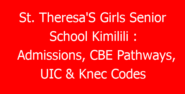 St. Theresa’S Girls Senior School Kimilili : Admissions, CBE Pathways, UIC & Knec Codes