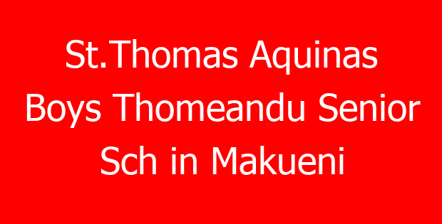 St.Thomas Aquinas Boys Thomeandu Senior Sch in Makueni