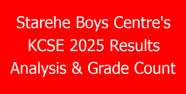 Starehe Boys Centre’s KCSE 2025 Results Analysis & Grade Count