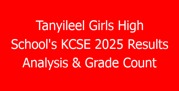 Tanyileel Girls High School’s KCSE 2025 Results Analysis & Grade Count