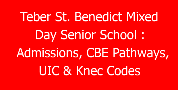 Teber St. Benedict Mixed Day Senior School : Admissions, CBE Pathways, UIC & Knec Codes
