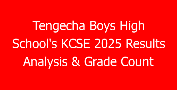 Tengecha Boys High School’s KCSE 2025 Results Analysis & Grade Count