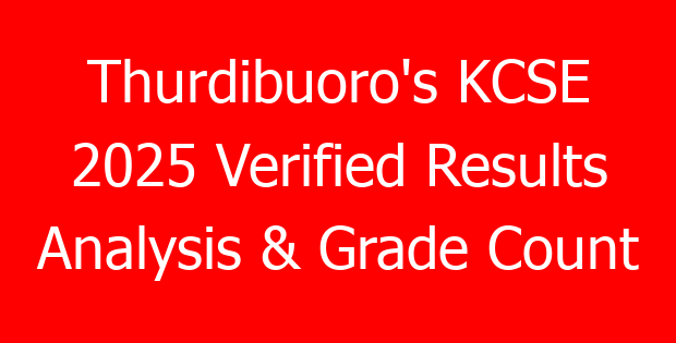 Thurdibuoro’s KCSE 2025 Verified Results Analysis & Grade Count