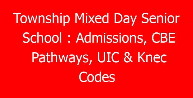 Township Mixed Day Senior School : Admissions, CBE Pathways, UIC & Knec Codes