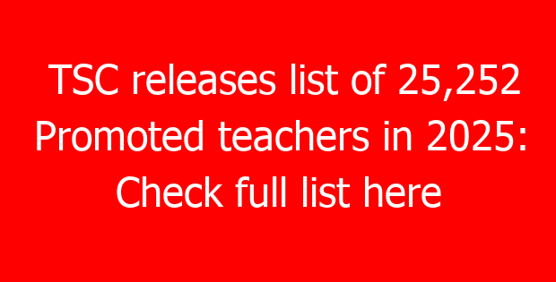 TSC releases list of 25,252 Promoted teachers in 2025: Check full list here