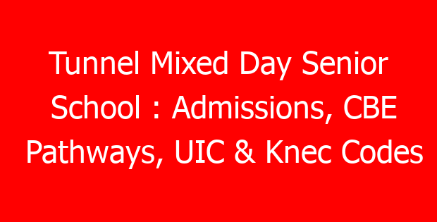 Tunnel Mixed Day Senior School : Admissions, CBE Pathways, UIC & Knec Codes