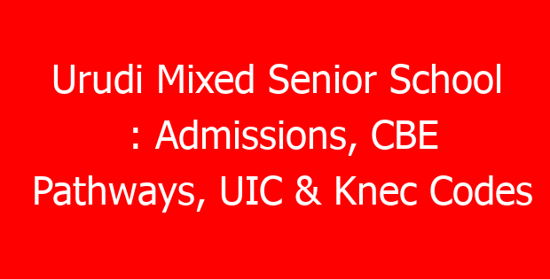 Urudi Mixed Senior School : Admissions, CBE Pathways, UIC & Knec Codes