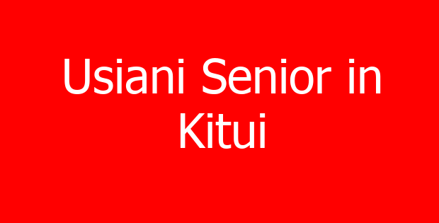 Usiani Senior in Kitui