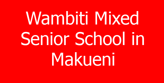 Wambiti Mixed Senior School in Makueni