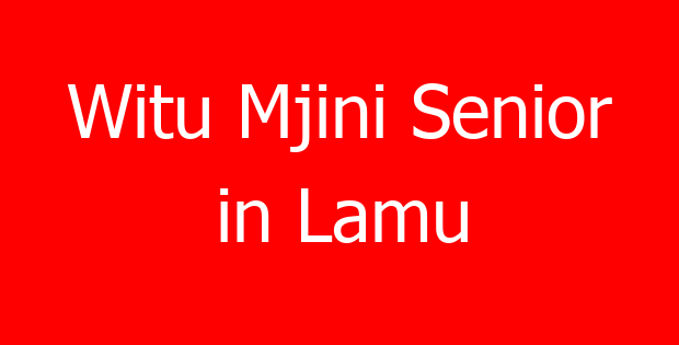 Witu Mjini Senior in Lamu